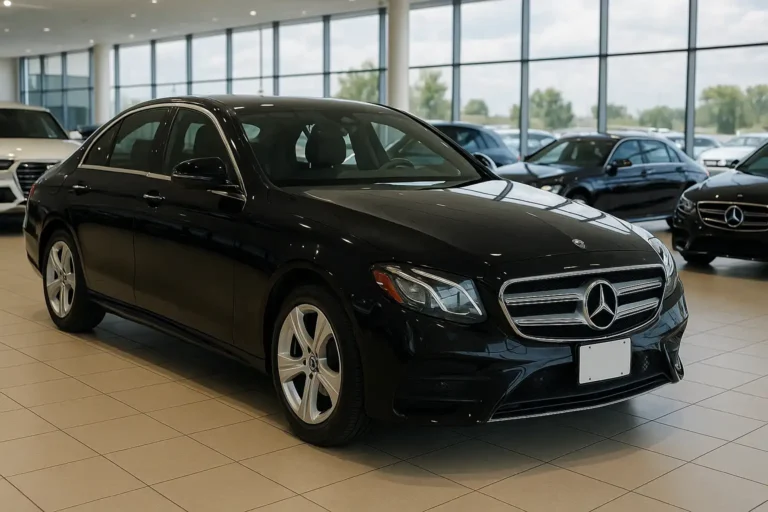 Mercedes e350 sidefront view