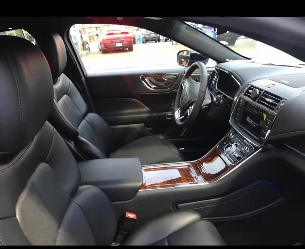 Interior of Black Luxury Car