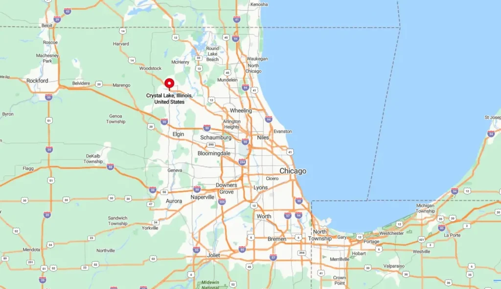 Map of Crystal Lake IL