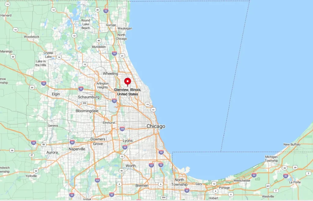 Map of Glenview IL