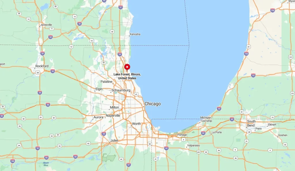 Map of Lake Forest