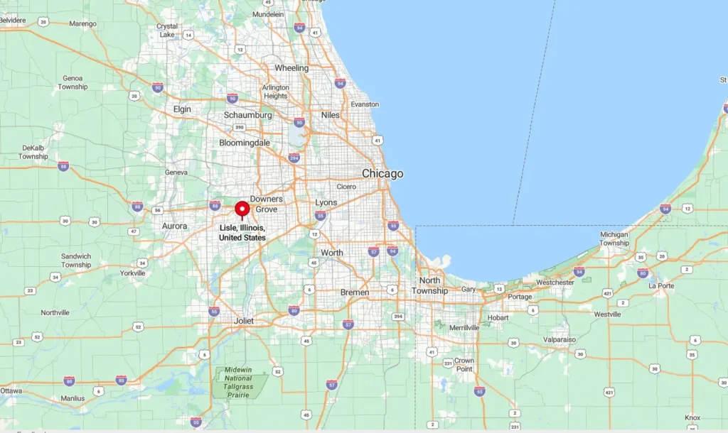 Map of Lisle IL