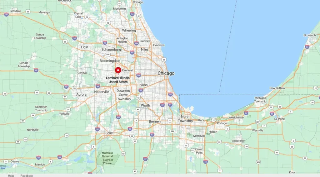 Map of Lombard