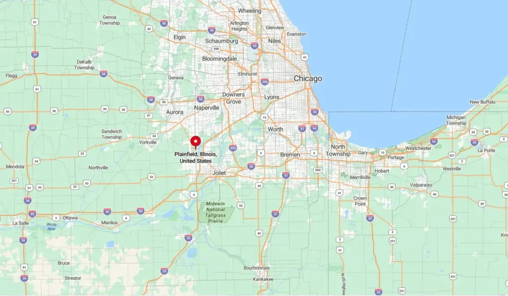 Map of Plainfield IL