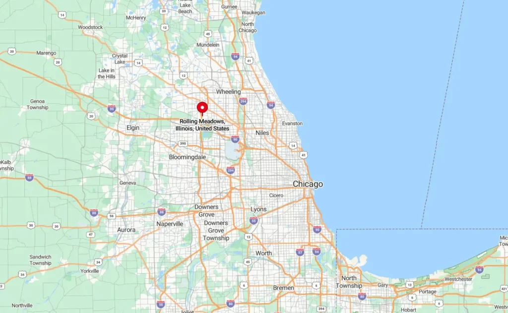Map of Rolling Meadows IL