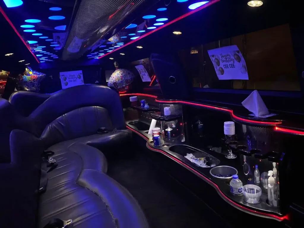 Prom Chauffeur Limo interior