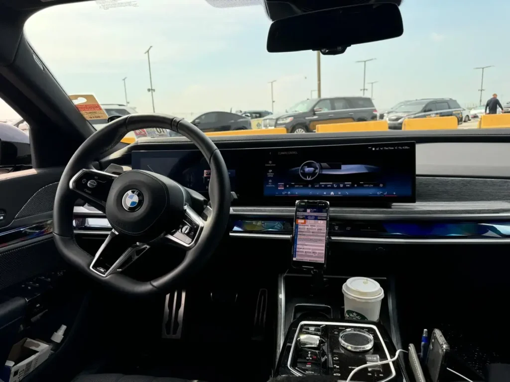 BMW steering wheel view