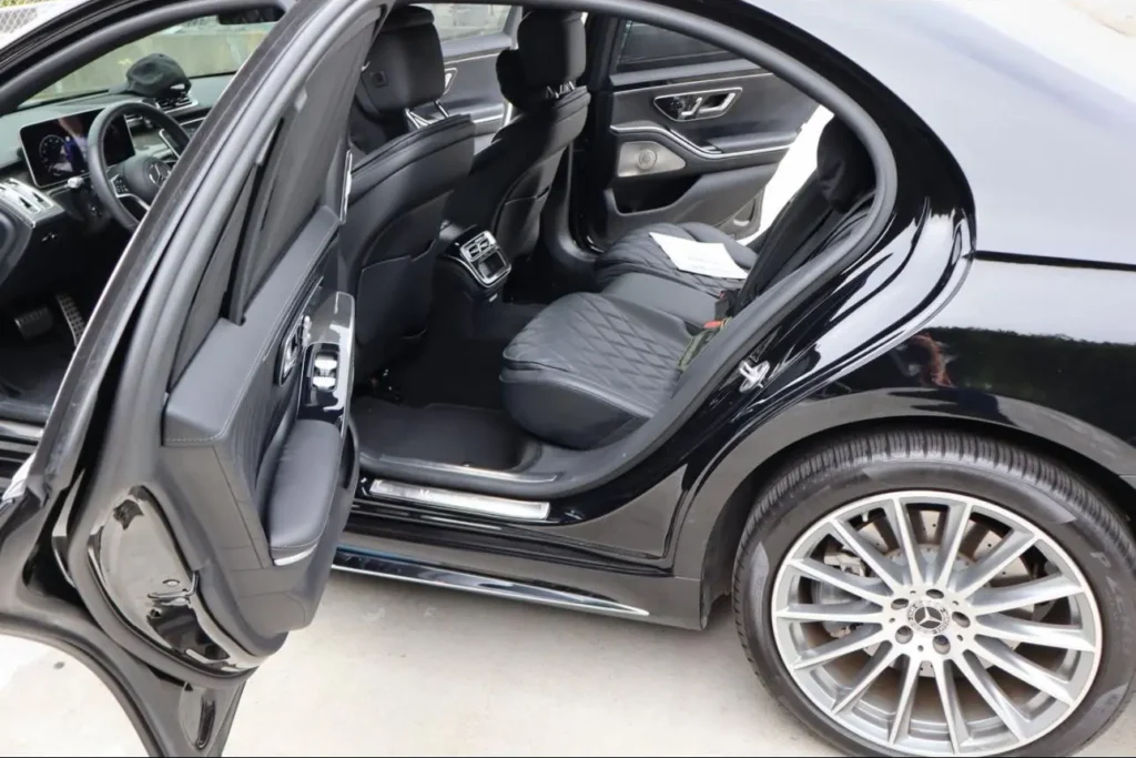 BMW Car back left door open
