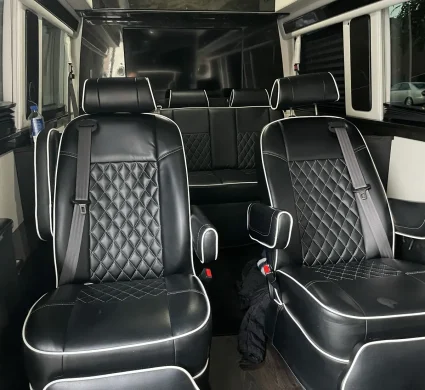 Interior View of Mercedes Sprinter Van