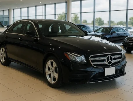 Mercedes e350 sidefront view